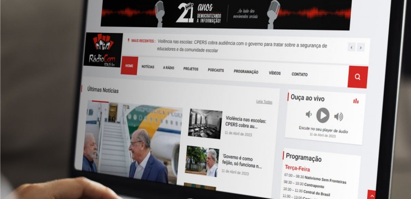 Novo site da Radiocom